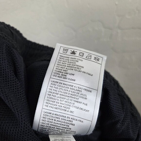 Nike Mesh Lined Windbreaker Track Pants w Zipper Ankles Black Womens L 12-14 Y2K - Picture 11 of 12